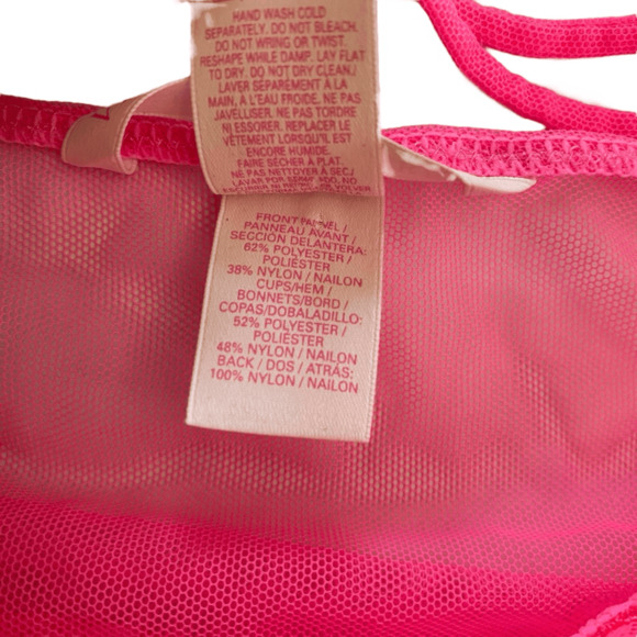 Victoria's Secret Pink Sheer Lace Empire Camisole Lingerie Nightgown Tank Medium - Picture 3 of 6